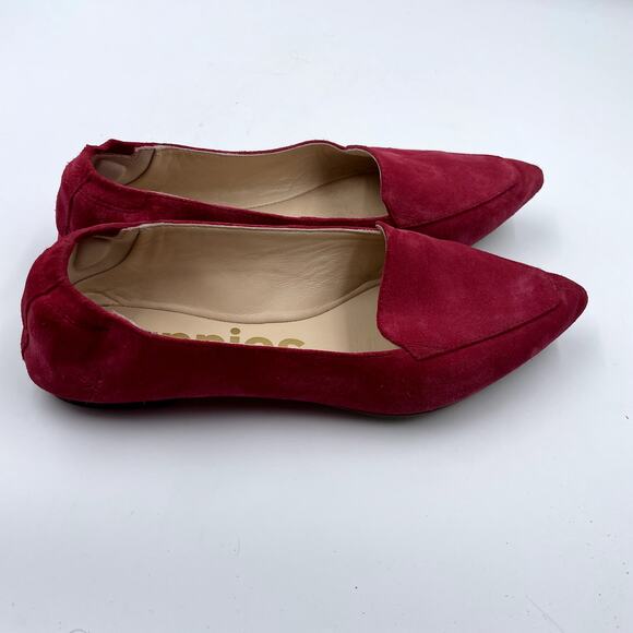 Hush Puppies Women's Hazel Pointe Red‎ Suede Pointed Toe Loafer Flats - Size 8 - Picture 3 of 7